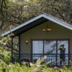 Our guest enjoiying his saty at Lions Paw Ngorongoro Crater